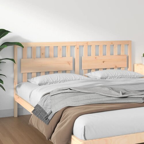 VidaXL Uzglavlje za krevet 185,5 x 4 x 100 cm od masivne borovine Slike