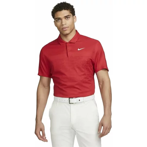 Nike Dri-Fit ADV Tiger Woods Mens Golf Polo Gym Red/University Red/White L