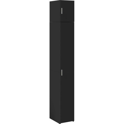 VidaXL Ozka omara za shranjevanje črna 30x42,5x225 cm inženirski les, (21415325) Slike
