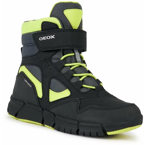 Geox Škornji za sneg J Flexyper Boy B Abx J369XB 0CEFU C0802 M Black/Lime