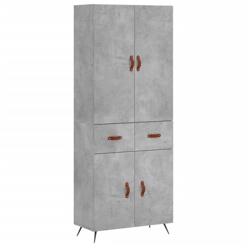 Maison Chic Visoka Komoda - Predalnik betonsko siva 69,5x34x180 cm inženirski les, (21720636) Cene