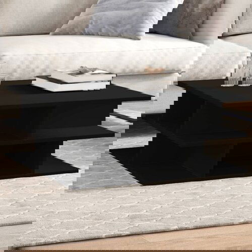 vidaXL Klubska mizica črna 70x70x29 cm inženirski les Cene
