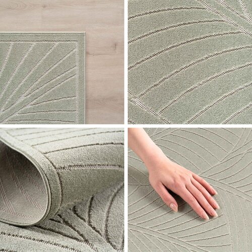 Ayyildiz Carpets Zelena okrogla notranja in zunanja preproga &amp;oslash; 80 cm Nova 1203 &amp;ndash; Slike