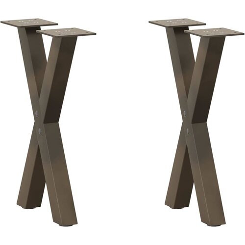 vidaXL noge kavne mize v obliki črke x 2 kosa 28x(42-43) cm jeklo Cene