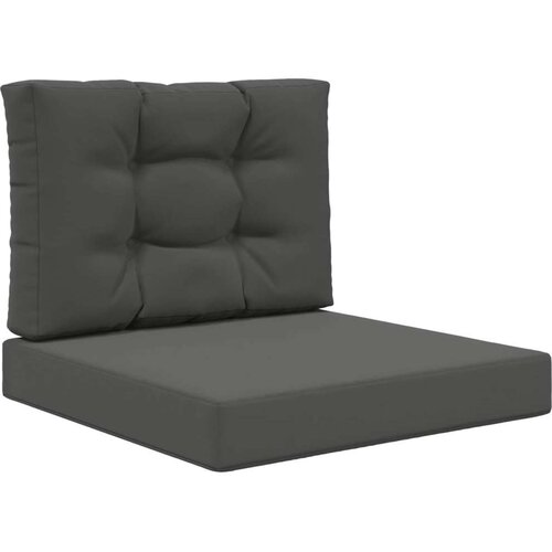 Jastuk za vanjsku sofU 2 pcs Antracit Poliester - Antracit 60 x 60 cm 1x sjedalo +1x naslon (3D s bartagom) Slike