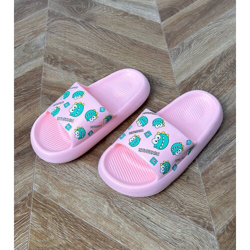Gemre Pink children's flip-flops with Dinos print Cene