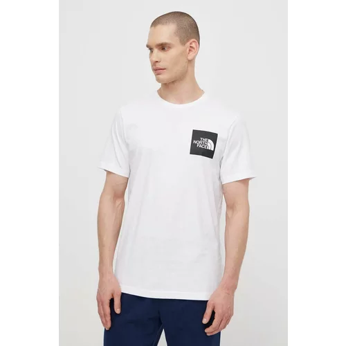 The North Face Pamučna majica M S/S Fine Tee za muškarce, boja: bijela, s tiskom, NF0A87NDFN41