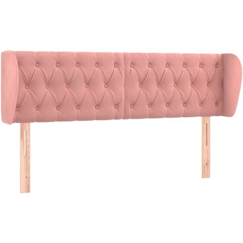 Maison Chic posteljno vzglavje - vzglavna omarica - nočna omarica z u&amp;scaron;esi roza 163x23x78/88 cm žamet, (21713283) Slike