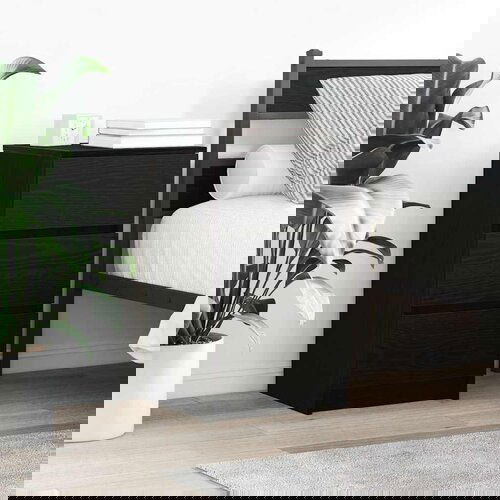 vidaXL Noćni ormarić s 3 ladice crni 39x35x65 cm Cijene