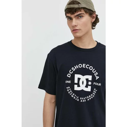 DC Bombažna kratka majica moška, mornarsko modra barva, ADYZT05376