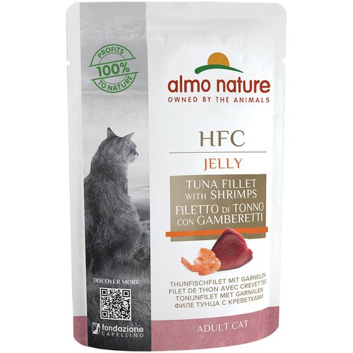HFC Almo Nature Jelly vrečke 24 x 55 g - Tunin file s kozicami Cene