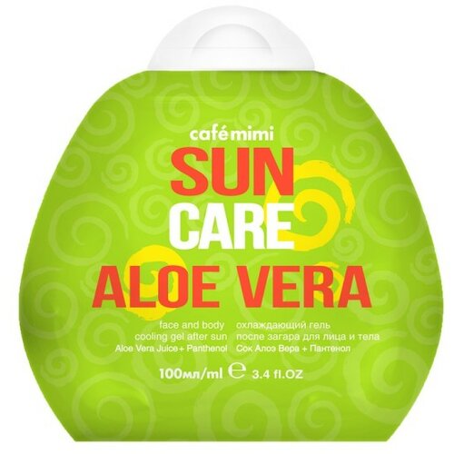 CafeMimi gel za lice i telo nakon sunčanja sun care (rashlađujuća, aloe vera) CAFÉ mimi 100ml Slike