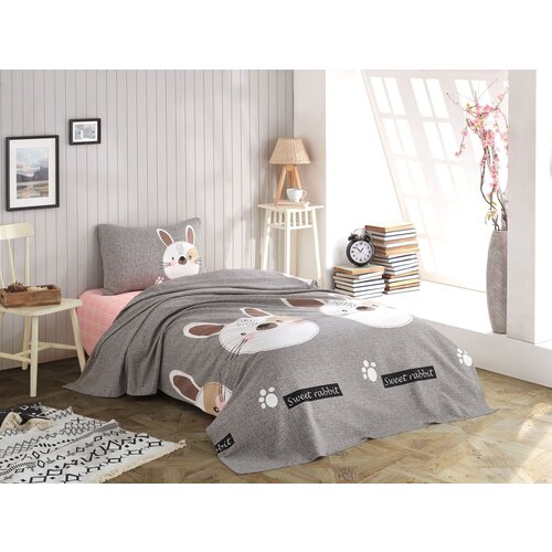 Lessentiel Maison set prekrivač i jastučnica tavşancık, 160x230 cm, sivi Slike