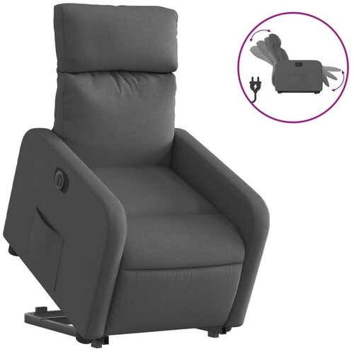 Maison Chic Električni naslanjač - Relax naslanjač s funkcijo vstajanja temno siv, (22062656) Cene