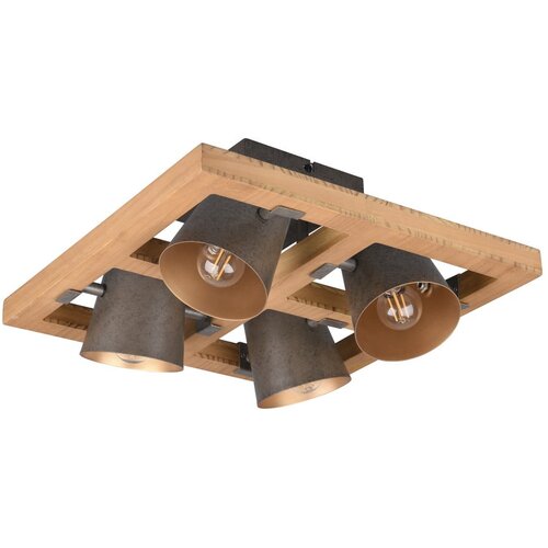  Tamno siva/u prirodnoj boji stropna svjetiljka s metalnim sjenilom 39x39 cm Bell – Cijene