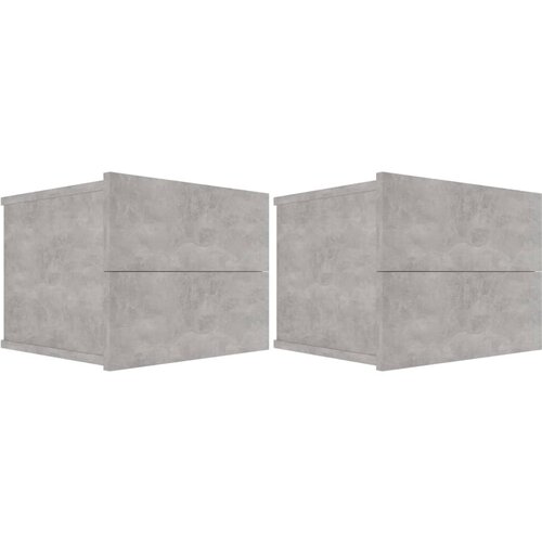 Maison Chic Dvo delni komplet Nočne omarice - Nočne mize betonsko sive 40x30x30 cm iverna plo&amp;scaron;ča, (21687288) Slike