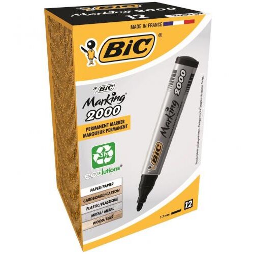 Bic Permanentni marker 2000 obli vrh 12/1 crni Cene