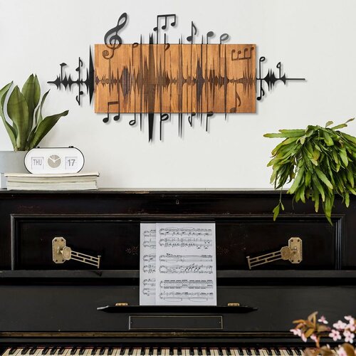 Wallxpert Symphonie Naturelle -5 BlackWalnut Decorative Wooden Wall Accessory Cene