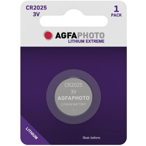 Agfaphoto Litijeva gumbasta celica CR2025\, paket 5 kosov gumbne celice CR 2025 3 V 5 kos litij, (20430354) Cene