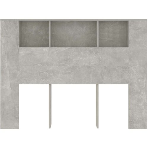  Uzglavlje s ormarićem siva boja betona 140 x 18 5 x 104 5 cm Slike