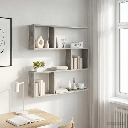  Polica na zidu 60 x 12 x 50,5 cm Konstruirano drvo Slike