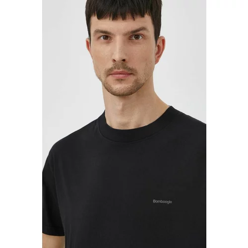 Bomboogie Bombažna kratka majica moški, črna barva
