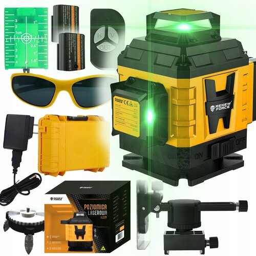  Aku. 16 linijski 360 LCD zeleni gradbeni laserski nivelir 2x 2400mah LL27P Cene