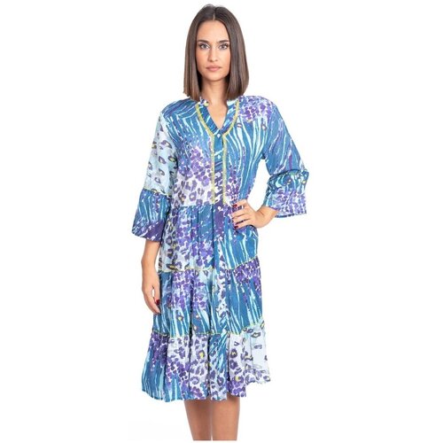 Isla Bonita By Sigris Dolge obleke Dolga Midi Obleka Modra Slike