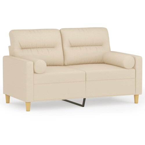 Maison Chic kavč - Sofa - Kanape dvosed z blazinami krem 120 cm blago, (21727330) Cene