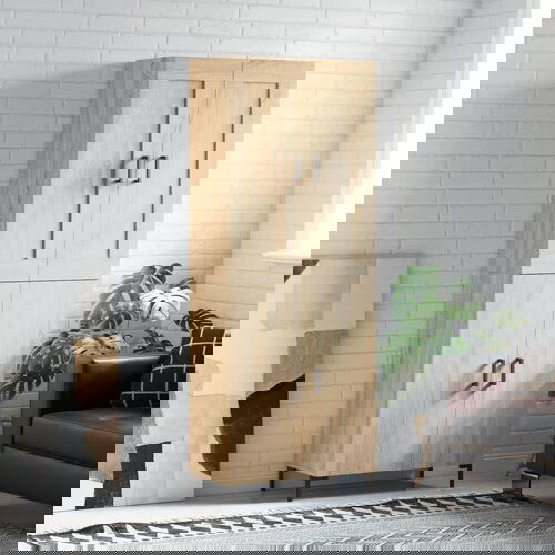 vidaXL Visoka komoda hrasta sonome 69 5x34x180cm od konstruiranog drva Cene