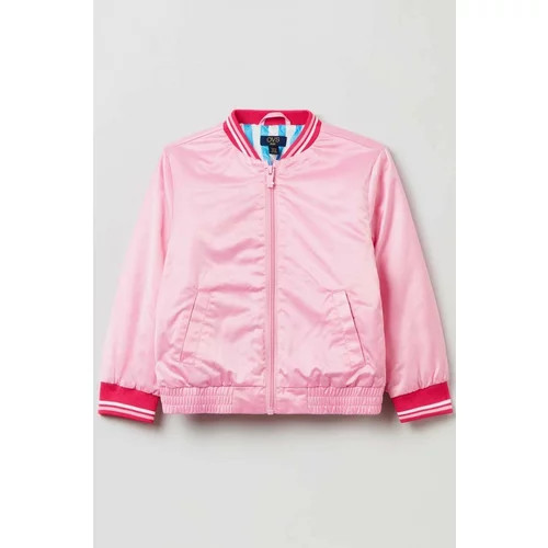 OVS Otroška bomber jakna roza barva