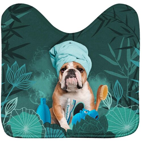 Douceur d intérieur Zelena kupaonska prostirka za WC 45x45 cm Doggy zen – Cijene