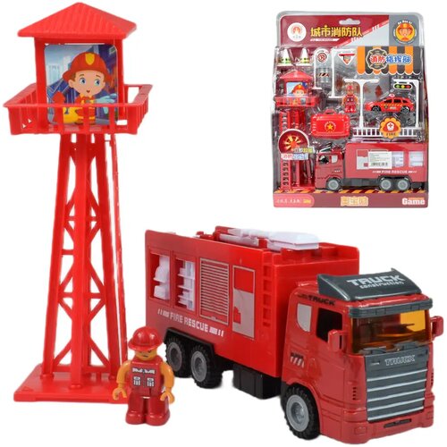 Magic Toys Vatrogasna postaja: Set vatrogasne postaje s kontrolnim tornjem, autom i dodacima Slike