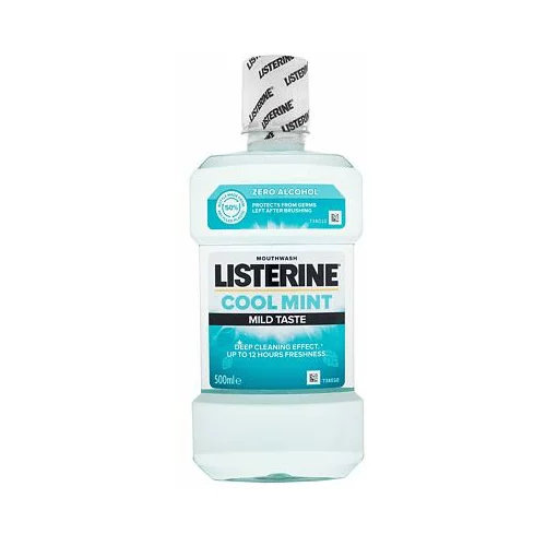Listerine Cool Mint Mild Taste Mouthwash ustna vodica brez alkohola za svež dah in zaščito pred zobnimi oblogami 500 ml unisex