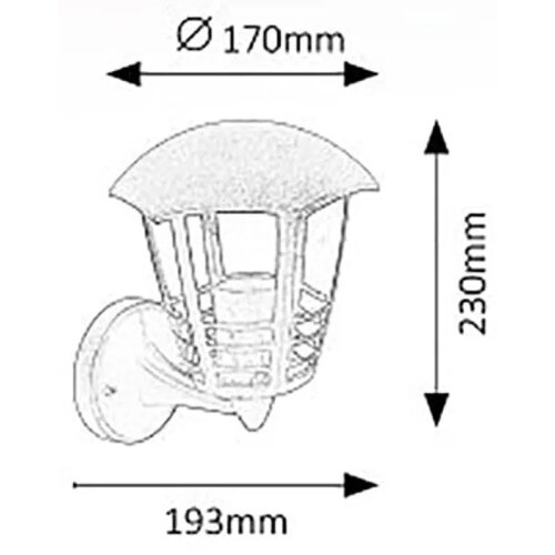  Rabalux 8618 MARSEILLE Spoljna zidna lampa, E27, 1x MAX 60W, IP44 Cene