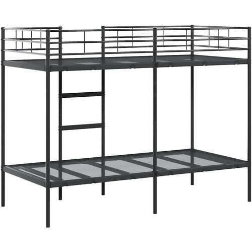 vidaXL Dvoposteljna postelja brez vzmetnice črna 90x190 cm jeklo Cene