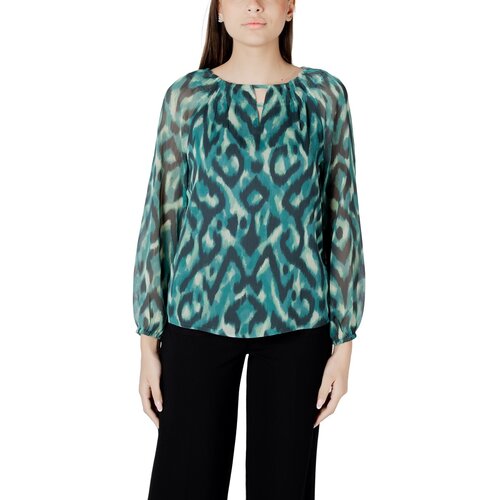 Street One Chiffon roundneckblouse w slit 345532 Zelena Cijene