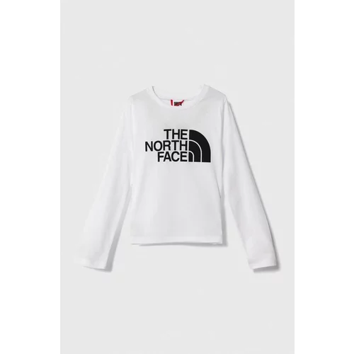 The North Face Dječja pamučna majica dugih rukava L/S EASY TEE boja: bijela, s tiskom
