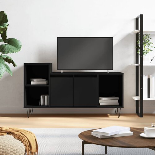 TV ormarić crni 100 x 35 x 55 cm od konstruiranog drva Cijene