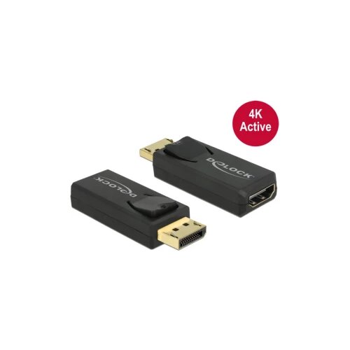 Delock 65573 DisplayPort / HDMI adapter [1x mu&scaron;ki konektor DisplayPort - 1x ženski konektor HDMI] crna Cijene