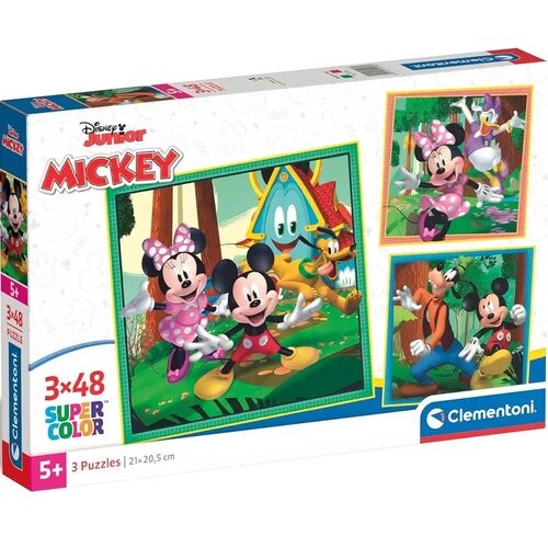 Clementoni Disney Mickey Mouse in prijatelji 3x48 kosov Supercolor puzzle - Cene