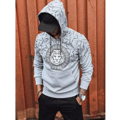 DStreet Gray BX5314 men's sweatshirt with print Cene