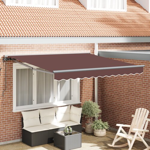 vidaXL Skrovita tenda Smeđa 350x250 cm Cijene