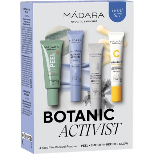 MÁDARA Organic Skincare BOTANIC ACTIVIST 4-Step Mini Renewal Routine Set - 1 set Cene