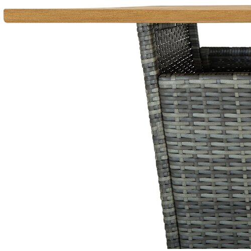  Barski stol sivi 80x80x110 cm poliratan i masivno drvo bagrema Slike