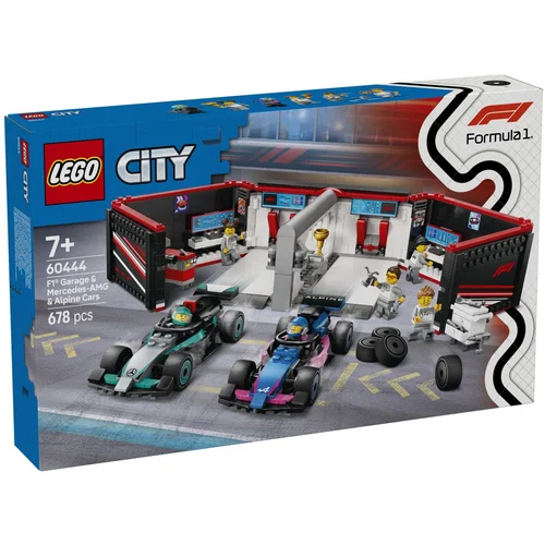 Lego 60444 Avtomehanična delavnica F1® ter dirkalnika Mercedes-AMG in Alpine