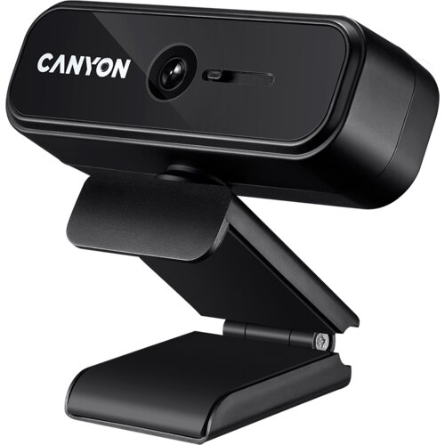 Canyon C2N 1080P full HD 2.0Mega fixed focus webcam with USB2.0 connector, 360 degree rotary view scope, built in MIC, Resolution 1920*1080, viewing angle 88°, cable length 1.5m, 90*60*55mm, 0.095kg, Black - CNE-HWC2N Cene