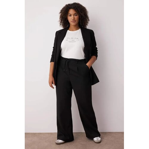 Trendyol Ženske pantalone Tbbaw26Ar00000, Crne Slike