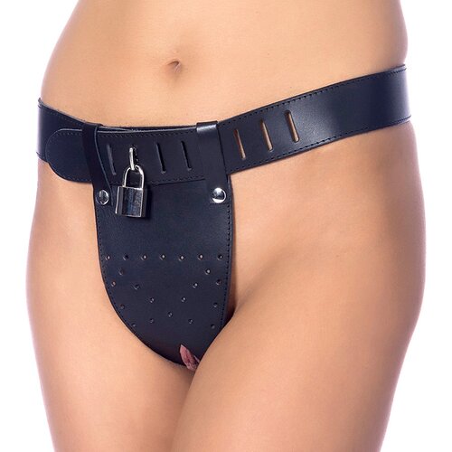 Rimba Chastity Belt with Two Holes In Crotch Padlock Included 7241 S/M Cene