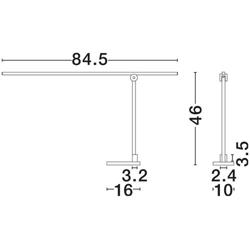 Nova Luce Mat črna kovinska LED namizna svetilka z upogljivo konstrukcijo/zatemnitvena (vi&amp;scaron;ina 47 cm) Tenso &amp;ndash; Slike